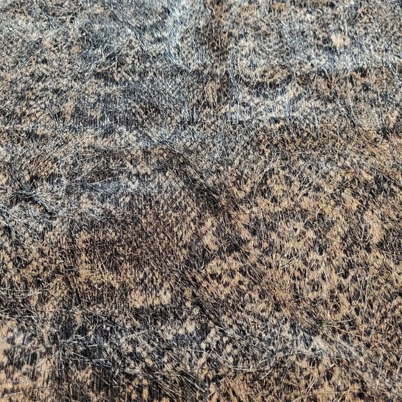 NEW Banana Republic X-Large Eyelash Tunic Blouse Fuzzy Gray Black Animal Print - Picture 7 of 13